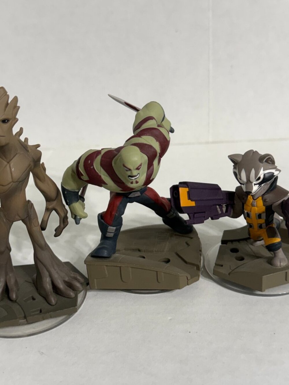 Disney Infinity 2.0 Guardians of the Galaxy Figures Lot of 3 Groot Rocket Drax